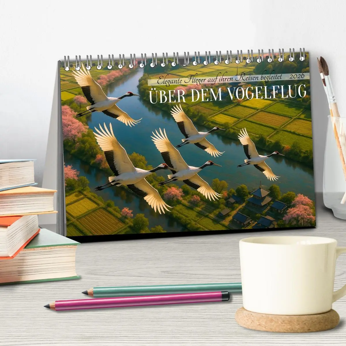 Bild: 9783516605822 | Über dem Vogelflug (Tischkalender 2026 DIN A5 quer), CALVENDO...