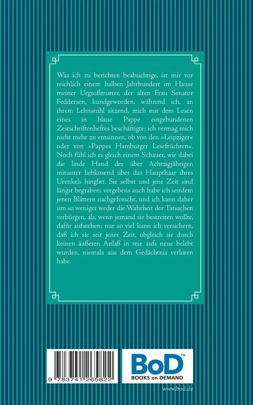 Rückseite: 9783741265822 | Eine schöne Geschichte | Robert Theiß Graf von Roit (u. a.) | Buch