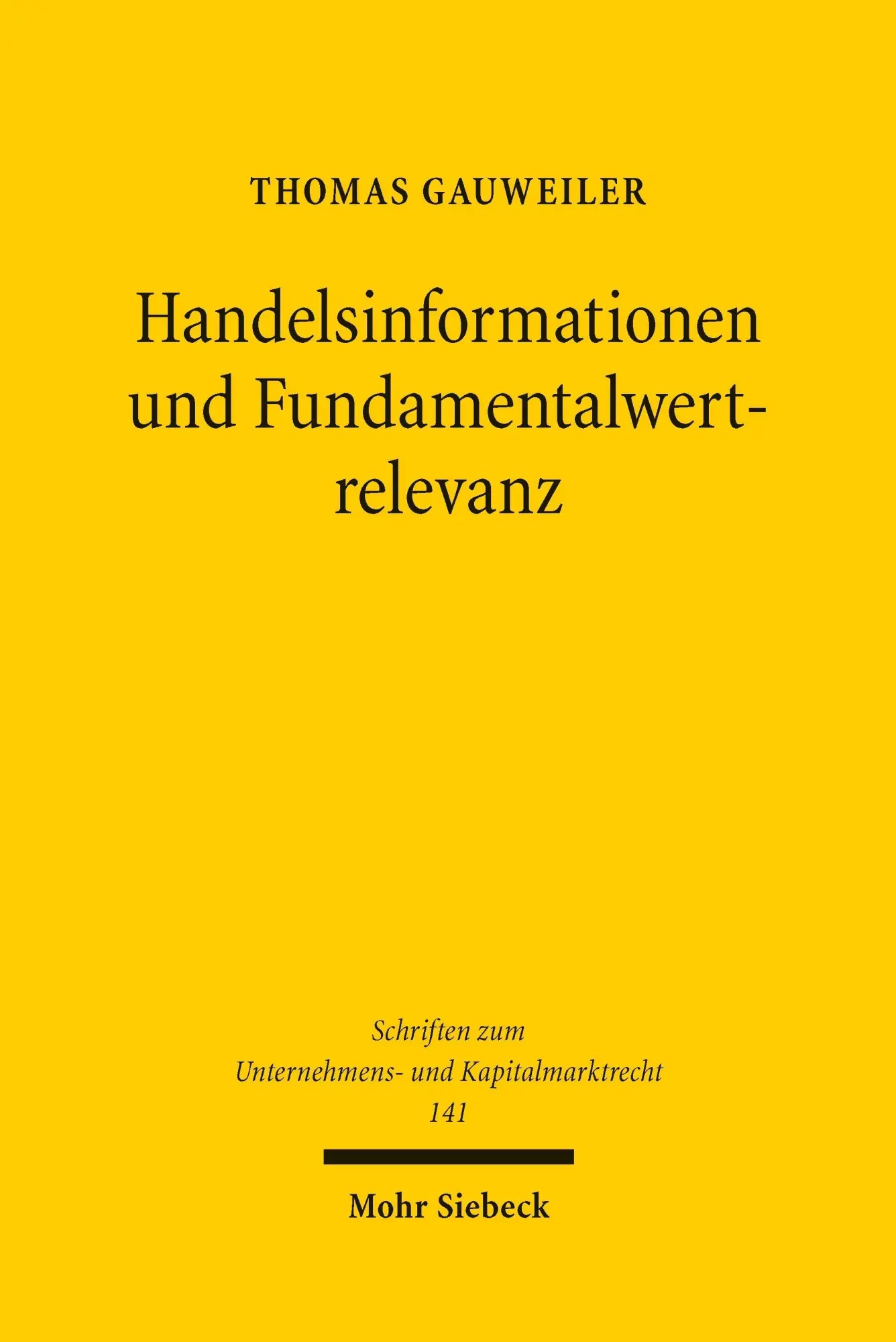 Handelsinformationen und Fundamentalwertrelevanz