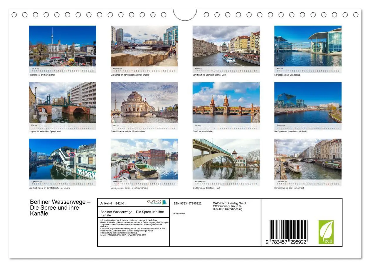 Bild: 9783457295922 | Berliner Wasserwege - Die Spree und ihre Kanäle (Wandkalender 2026...
