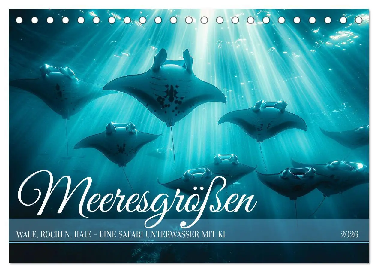Cover: 9783457435922 | Meeresgrößen (Tischkalender 2026 DIN A5 quer), CALVENDO Monatskalender
