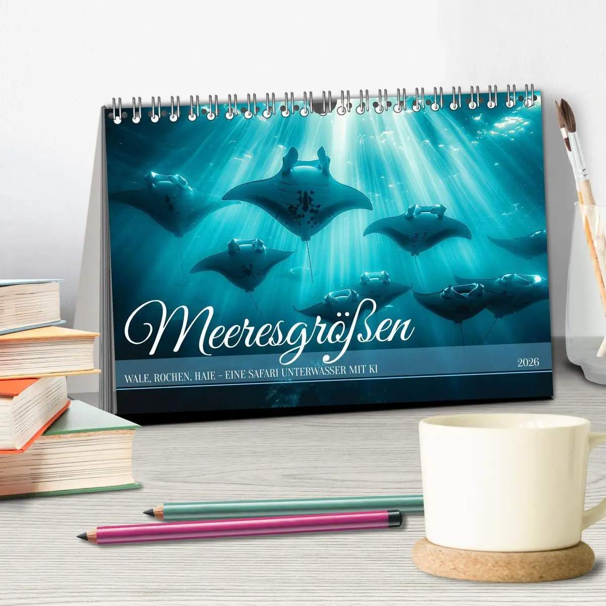 Bild: 9783457435922 | Meeresgrößen (Tischkalender 2026 DIN A5 quer), CALVENDO Monatskalender
