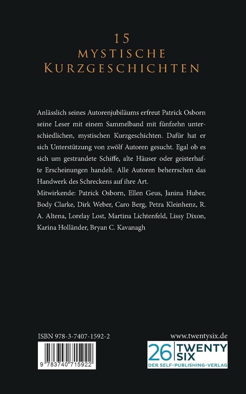 Rückseite: 9783740715922 | Geisterstunde | 15 mystische Kurzgeschichten | Patrick Osborn | Buch