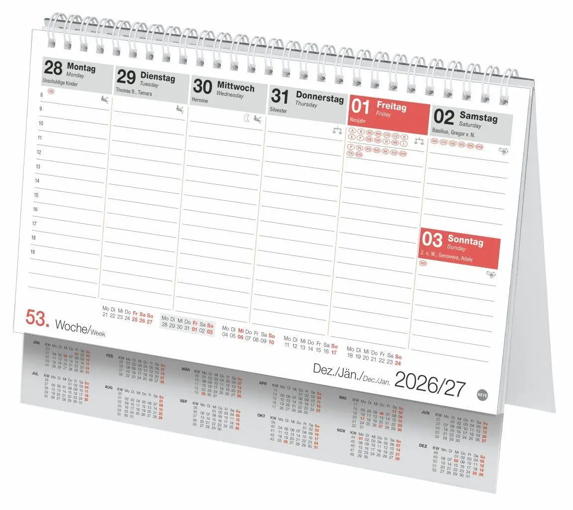 Bild: 9783756415922 | Schreibtischkalender Österreich klein 2027 | Heye | Kalender | 61 S.