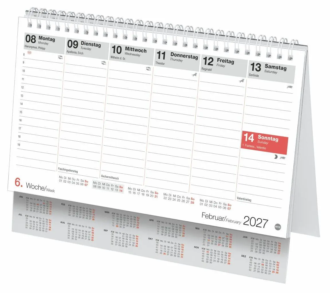 Bild: 9783756415922 | Schreibtischkalender Österreich klein 2027 | Heye | Kalender | 61 S.