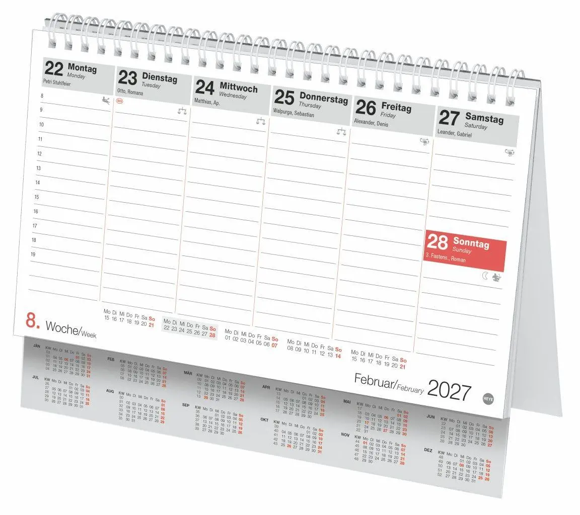 Bild: 9783756415922 | Schreibtischkalender Österreich klein 2027 | Heye | Kalender | 61 S.