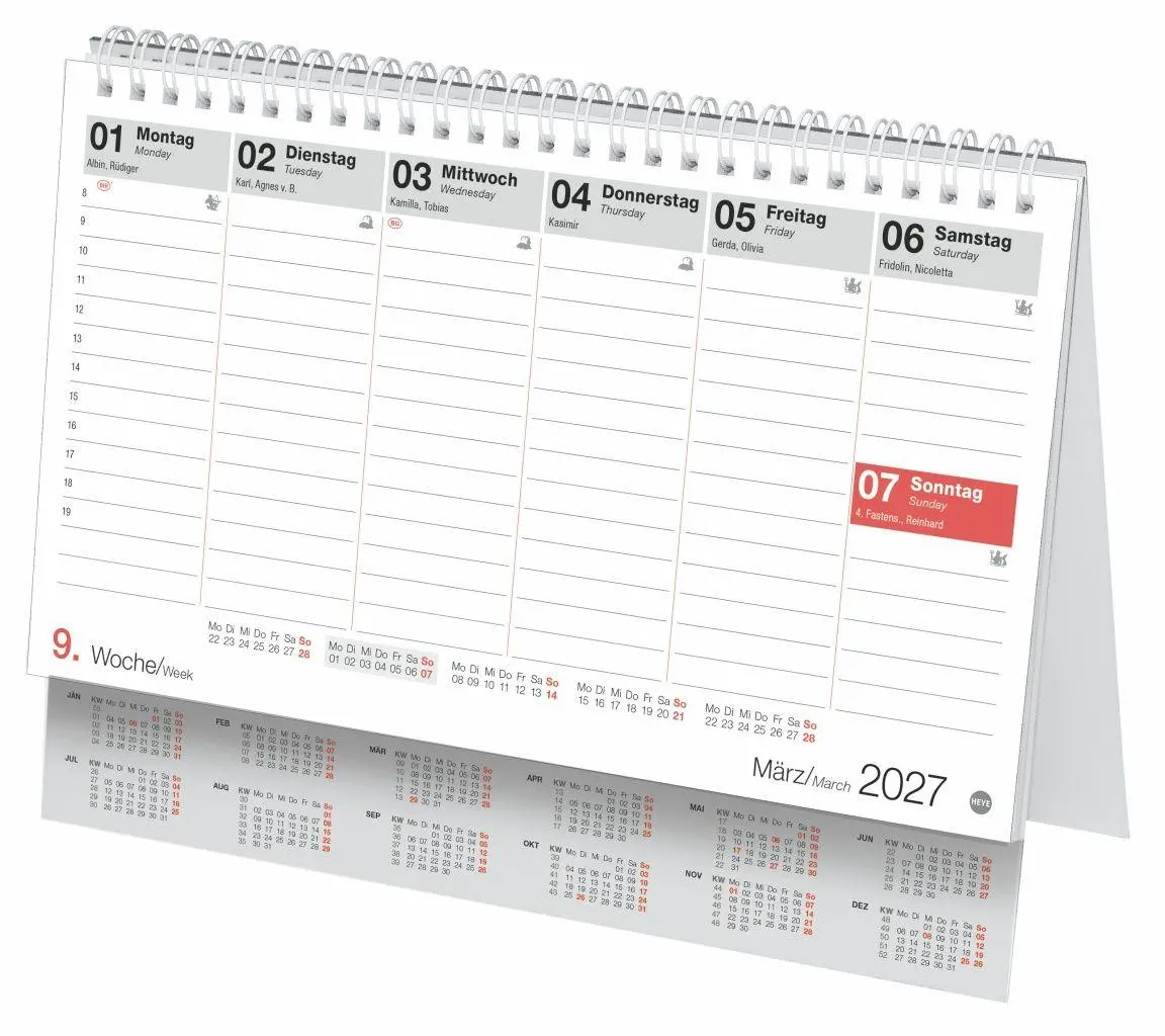 Bild: 9783756415922 | Schreibtischkalender Österreich klein 2027 | Heye | Kalender | 61 S.