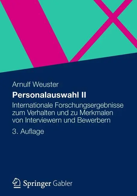 Cover: 9783834935922 | Personalauswahl II | Arnulf Weuster | Taschenbuch | Paperback | xiii