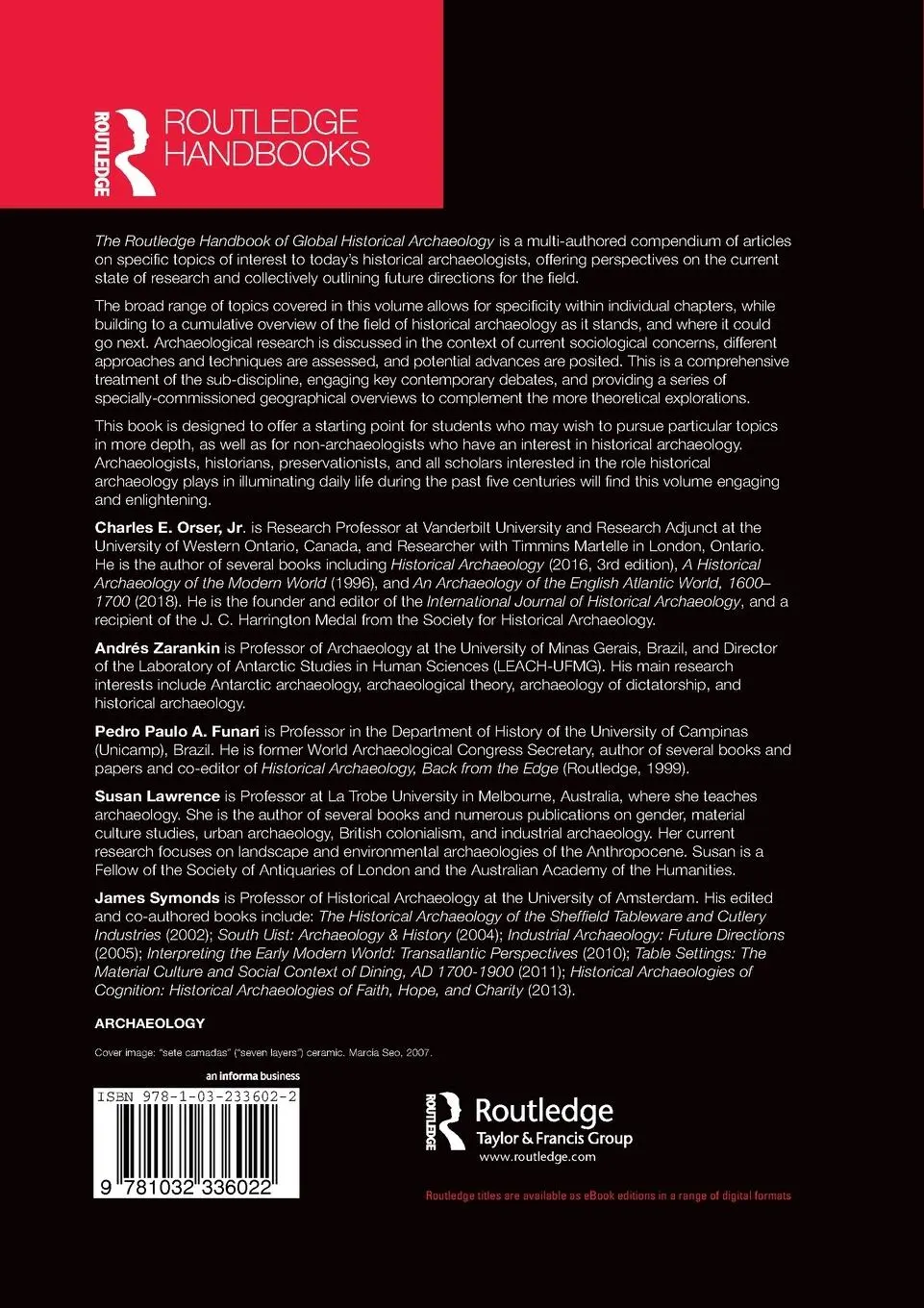 Rückseite: 9781032336022 | The Routledge Handbook of Global Historical Archaeology | Taschenbuch