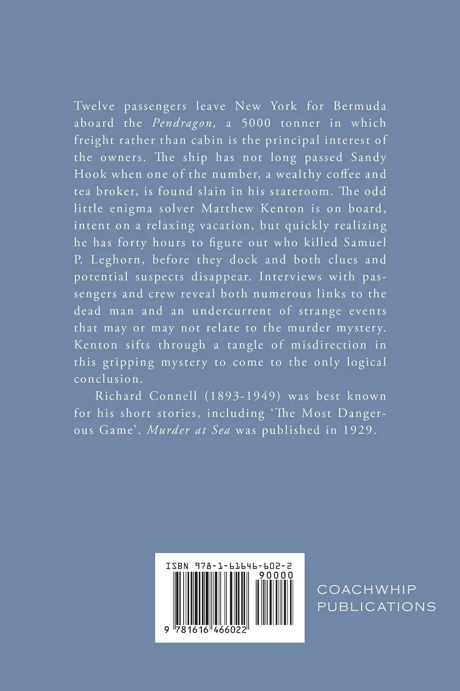Rückseite: 9781616466022 | Murder at Sea | Richard Connell | Taschenbuch | Englisch | 2025