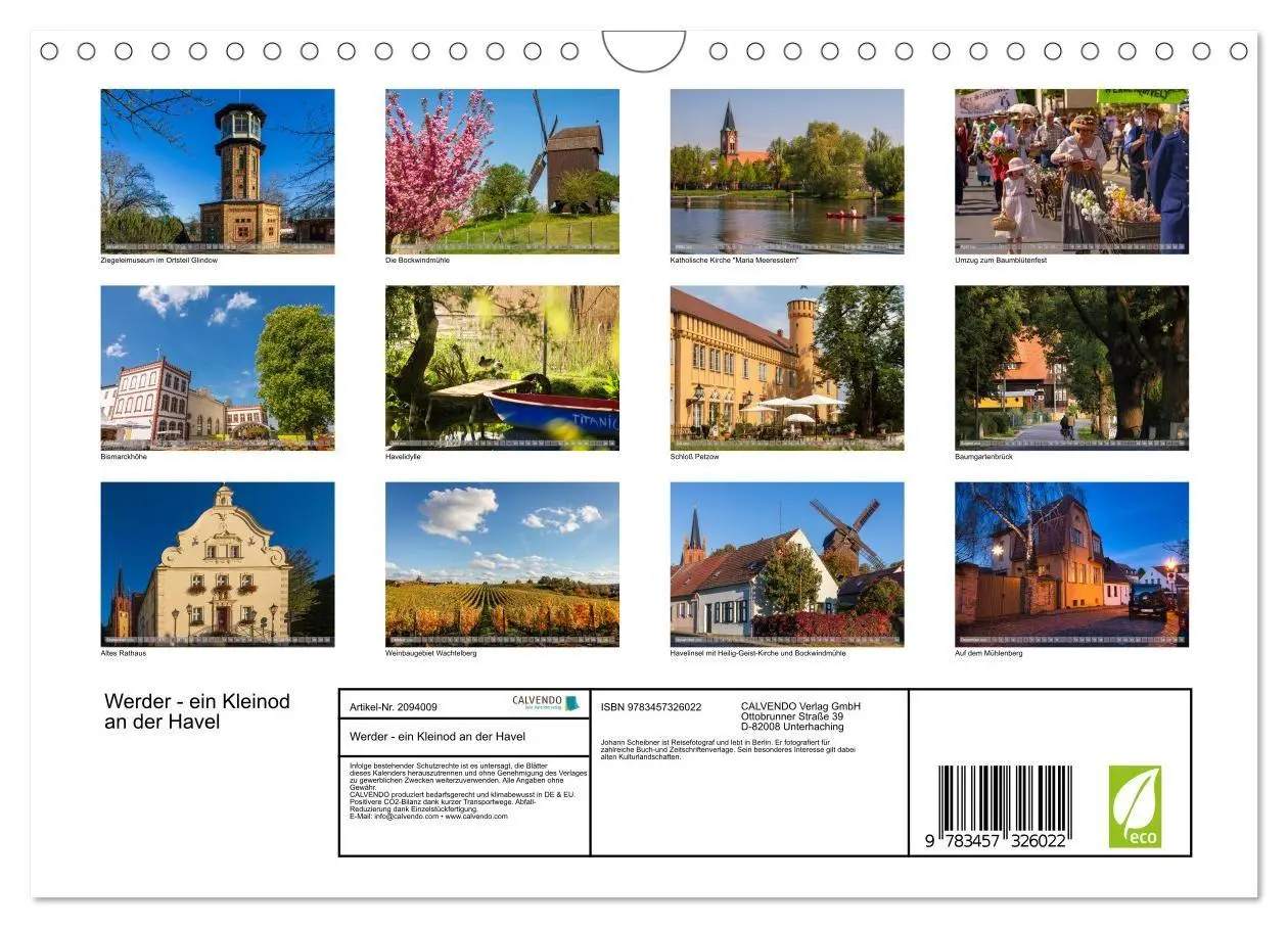 Bild: 9783457326022 | Werder - ein Kleinod an der Havel (Wandkalender 2026 DIN A4 quer),...