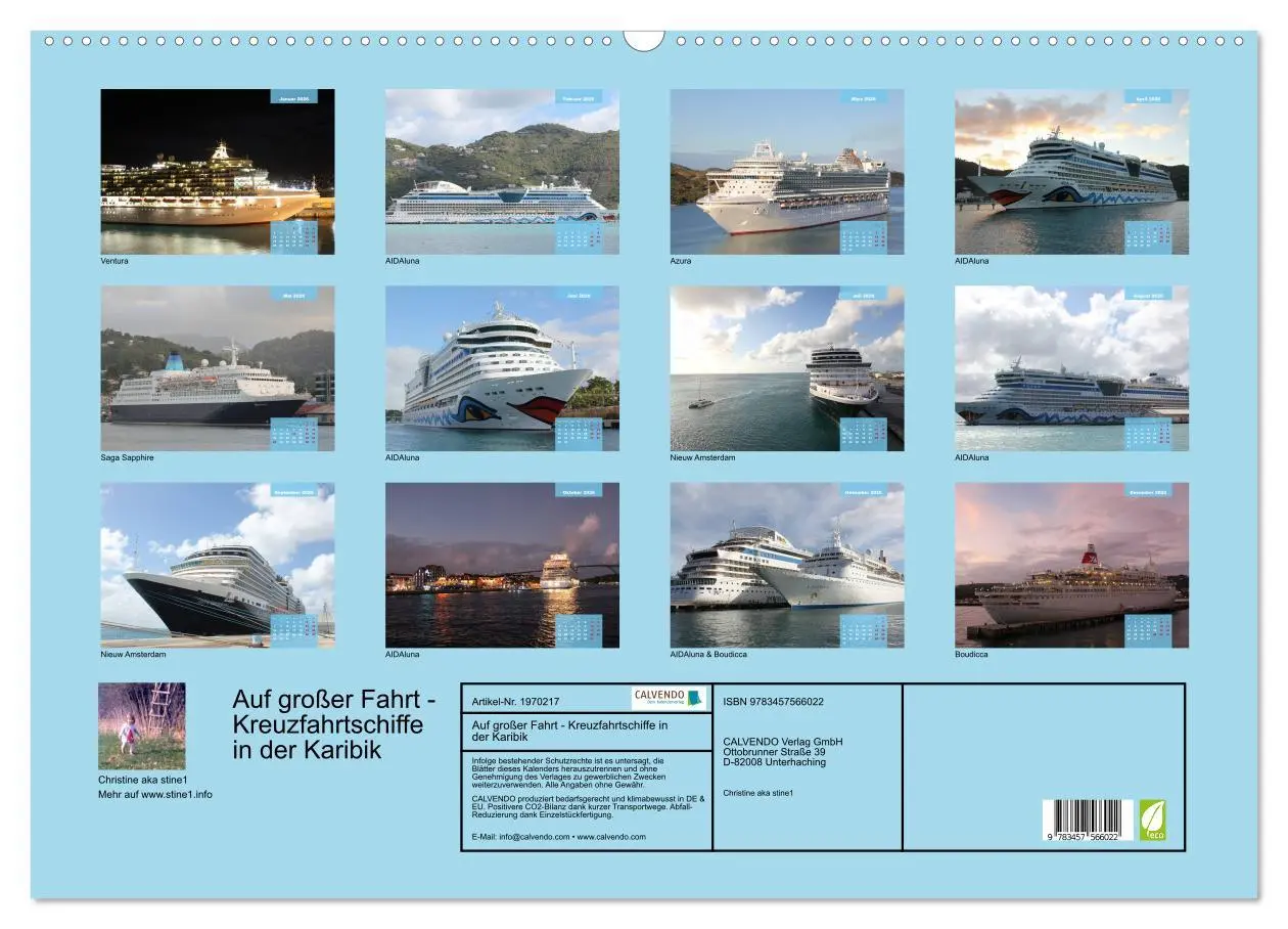 Bild: 9783457566022 | Auf großer Fahrt - Kreuzfahrtschiffe in der Karibik (Wandkalender...