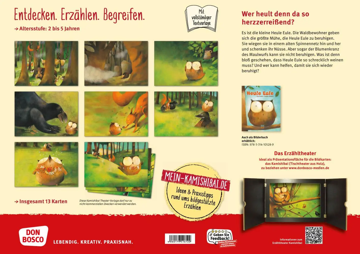 Bild: 4260179516122 | Heule Eule. Kamishibai Bildkartenset | Paul Friester | Box | 13 S.