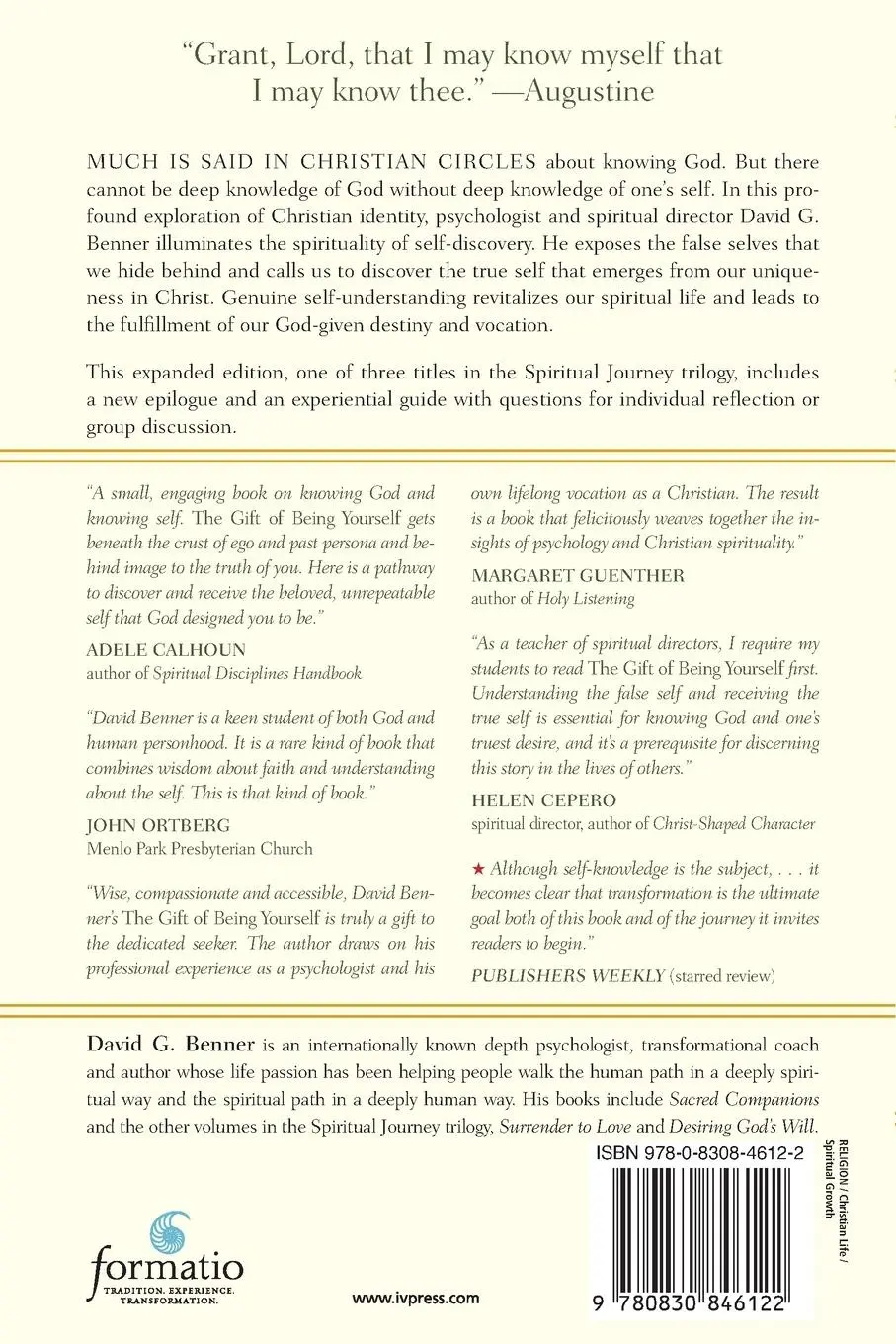 Rückseite: 9780830846122 | The Gift of Being Yourself | The Sacred Call to Self-Discovery | Buch
