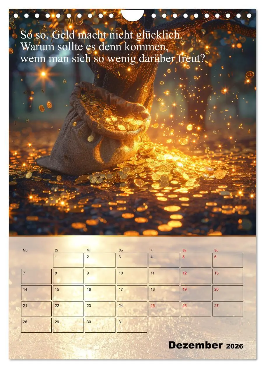 Bild: 9783516266122 | Der Geld-Anlock-Kalender (Wandkalender 2026 DIN A4 hoch), CALVENDO...