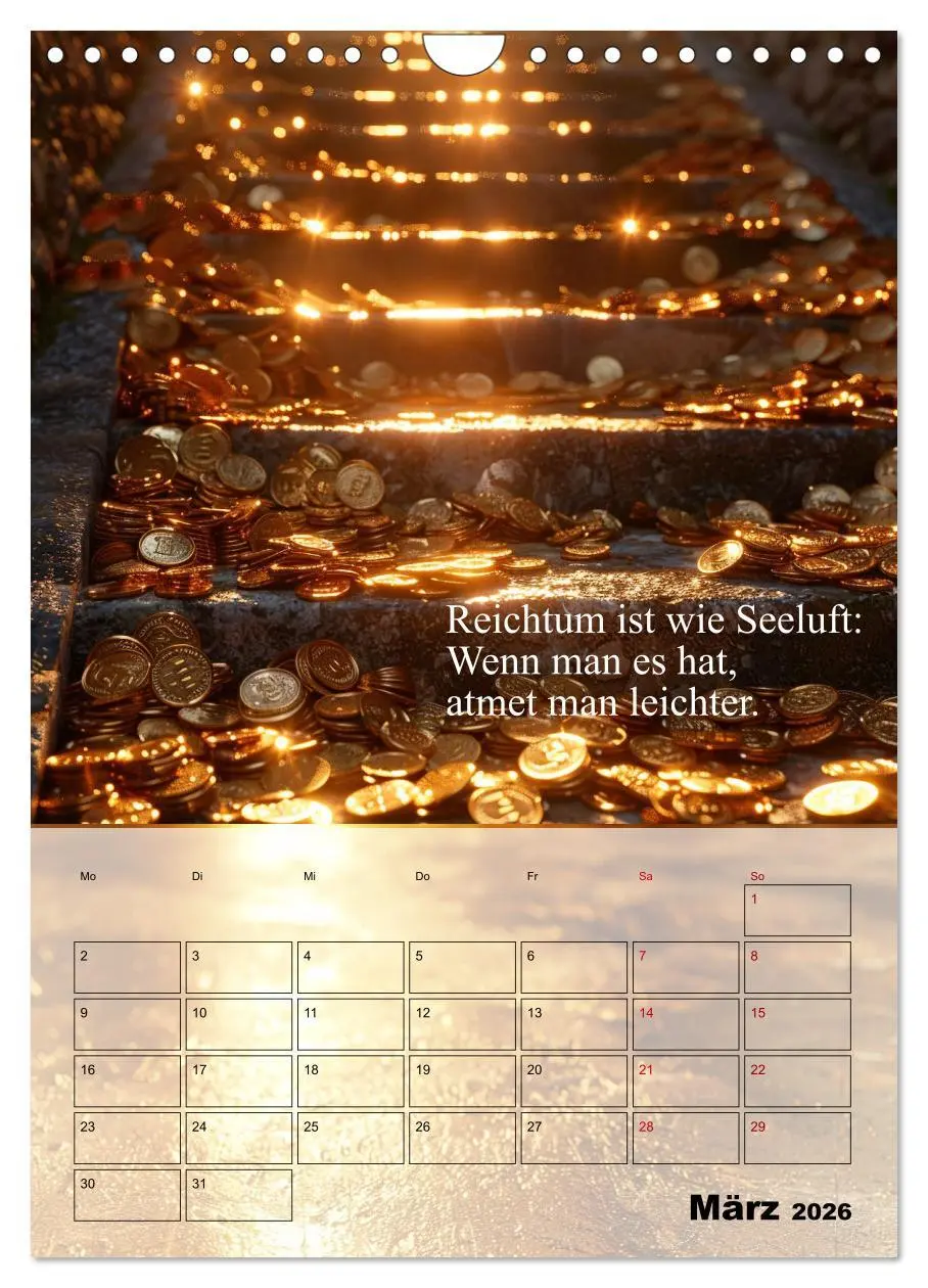 Bild: 9783516266122 | Der Geld-Anlock-Kalender (Wandkalender 2026 DIN A4 hoch), CALVENDO...