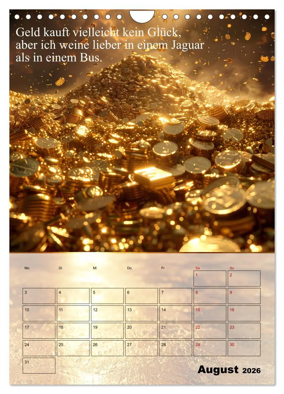 Bild: 9783516266122 | Der Geld-Anlock-Kalender (Wandkalender 2026 DIN A4 hoch), CALVENDO...