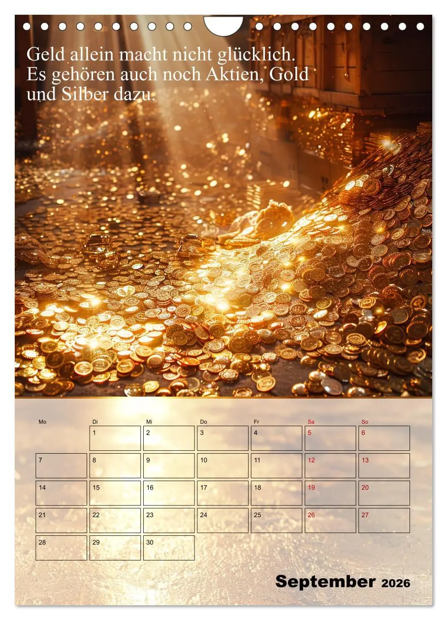 Bild: 9783516266122 | Der Geld-Anlock-Kalender (Wandkalender 2026 DIN A4 hoch), CALVENDO...