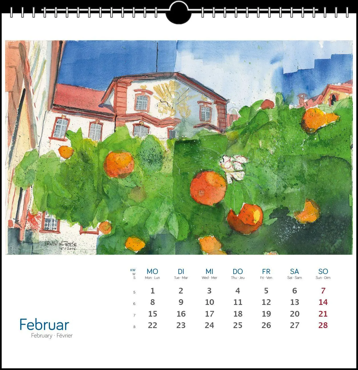 Bild: 9783861926122 | Bodensee Aquarell 2027 | Postkarten-Tischkalender | Erwin W Friese