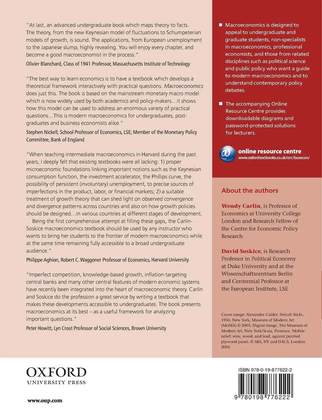 Rückseite: 9780198776222 | Macroeconomics | Carlin | Taschenbuch | Kartoniert / Broschiert | 2005