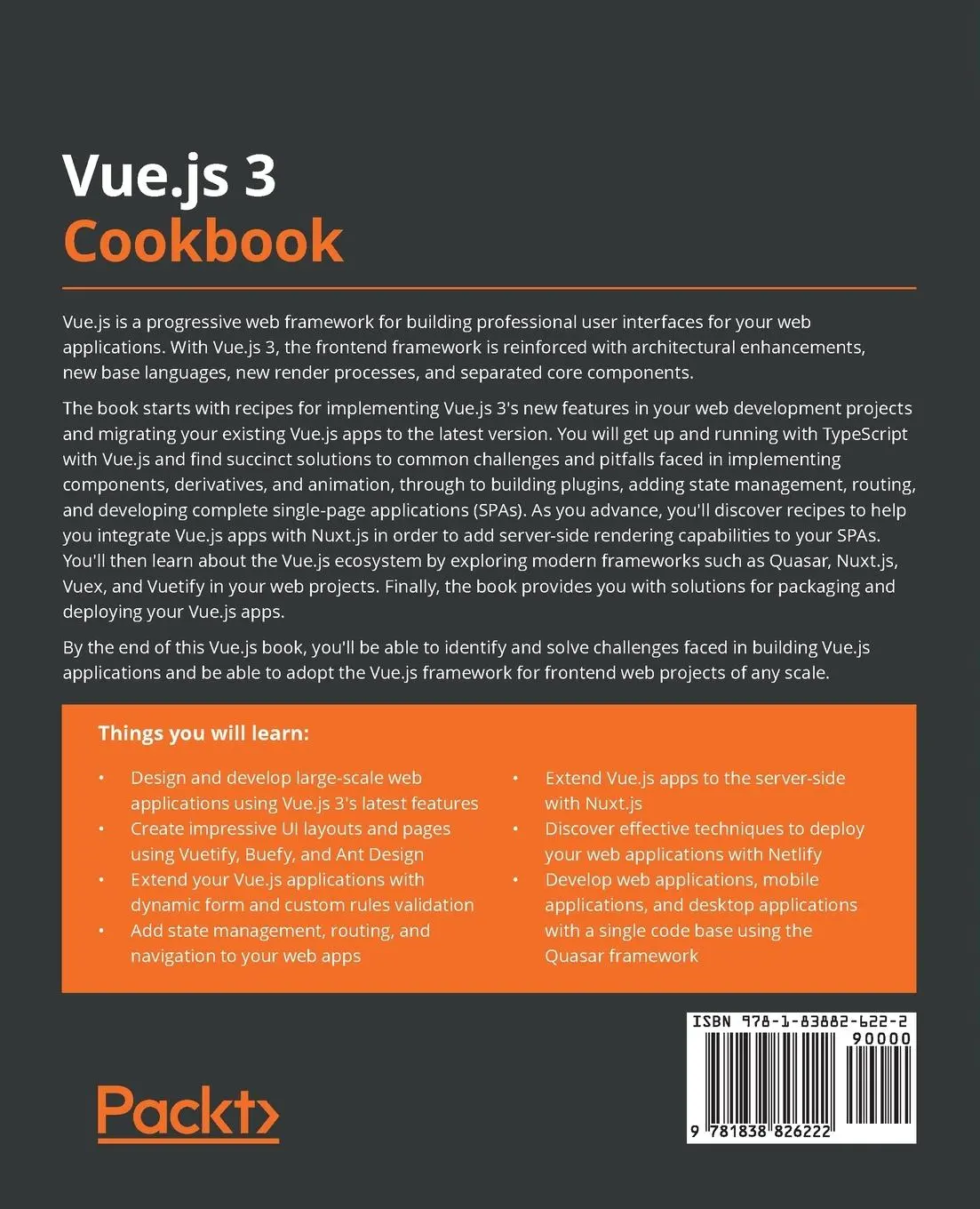 Rückseite: 9781838826222 | Vue.js 3 Cookbook | Heitor Ramon Ribeiro | Taschenbuch | Englisch