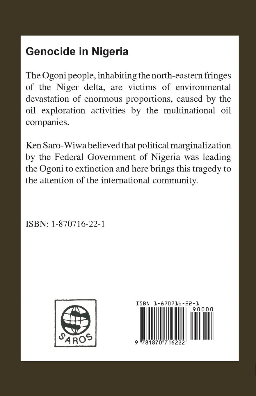 Rückseite: 9781870716222 | Genocide in Nigeria | Ken Saro-Wiwa | Taschenbuch | Englisch | 2000