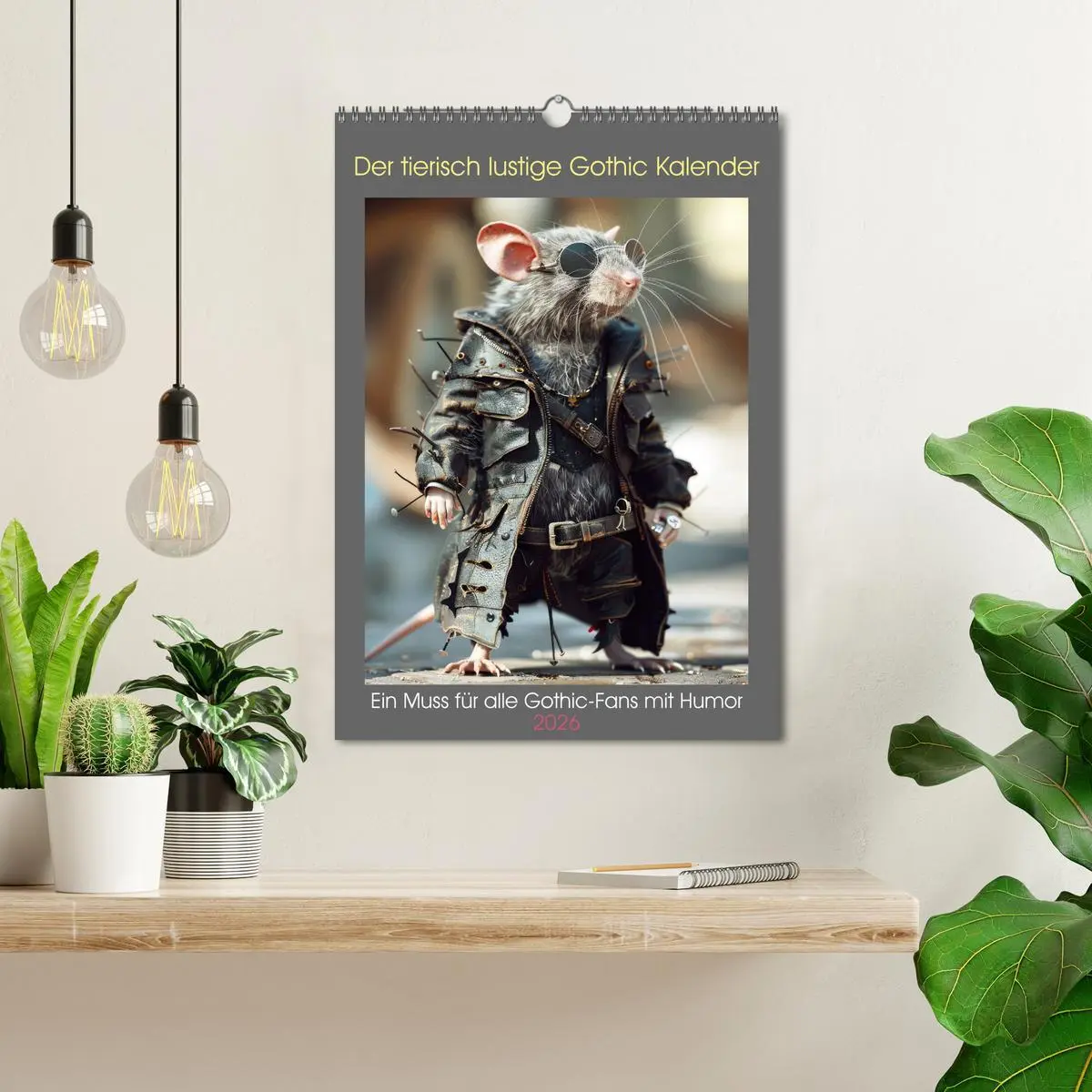 Bild: 9783516256222 | Der tierisch lustige Gothic Kalender (Wandkalender 2026 DIN A3...