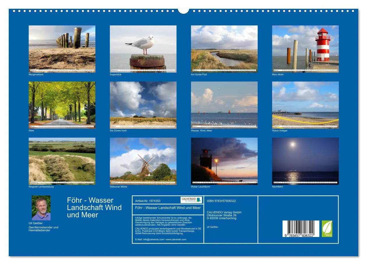 Bild: 9783457606322 | Föhr - Wasser Landschaft Wind und Meer (Wandkalender 2026 DIN A2...