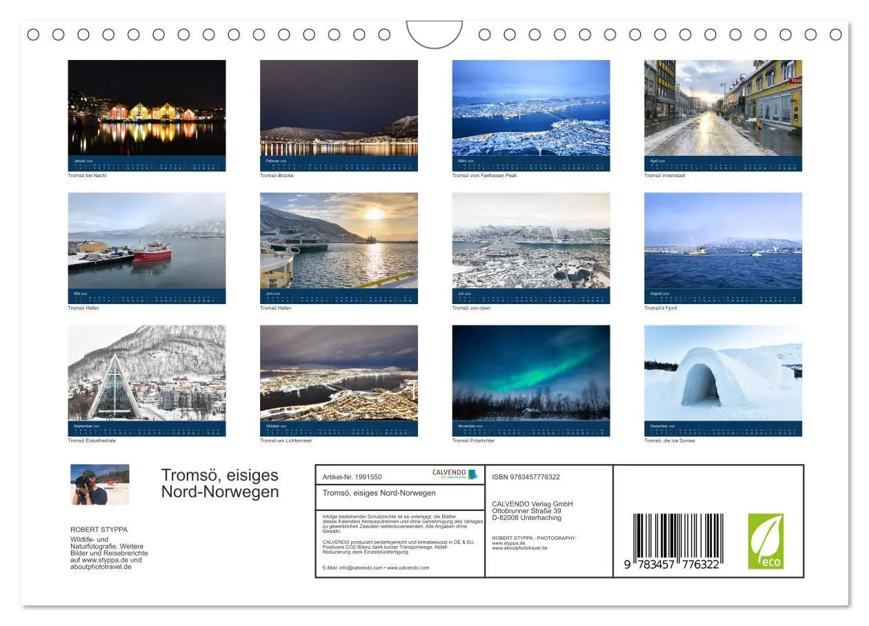 Bild: 9783457776322 | Tromsö, eisiges Nord-Norwegen (Wandkalender 2026 DIN A4 quer),...
