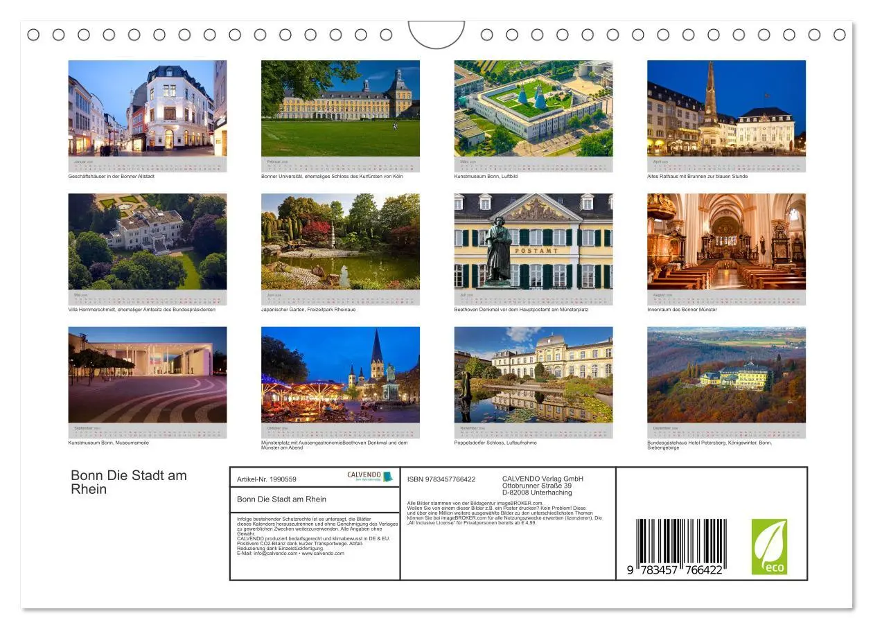 Bild: 9783457766422 | Bonn Die Stadt am Rhein (Wandkalender 2026 DIN A4 quer), CALVENDO...