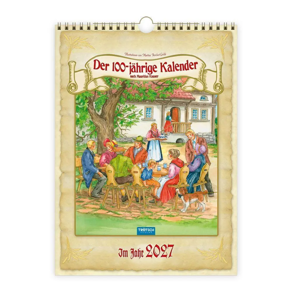 Cover: 9783988026422 | TRÖTSCH - Classickalender Der 100-jährige Kalender 2027 | Wandkalender