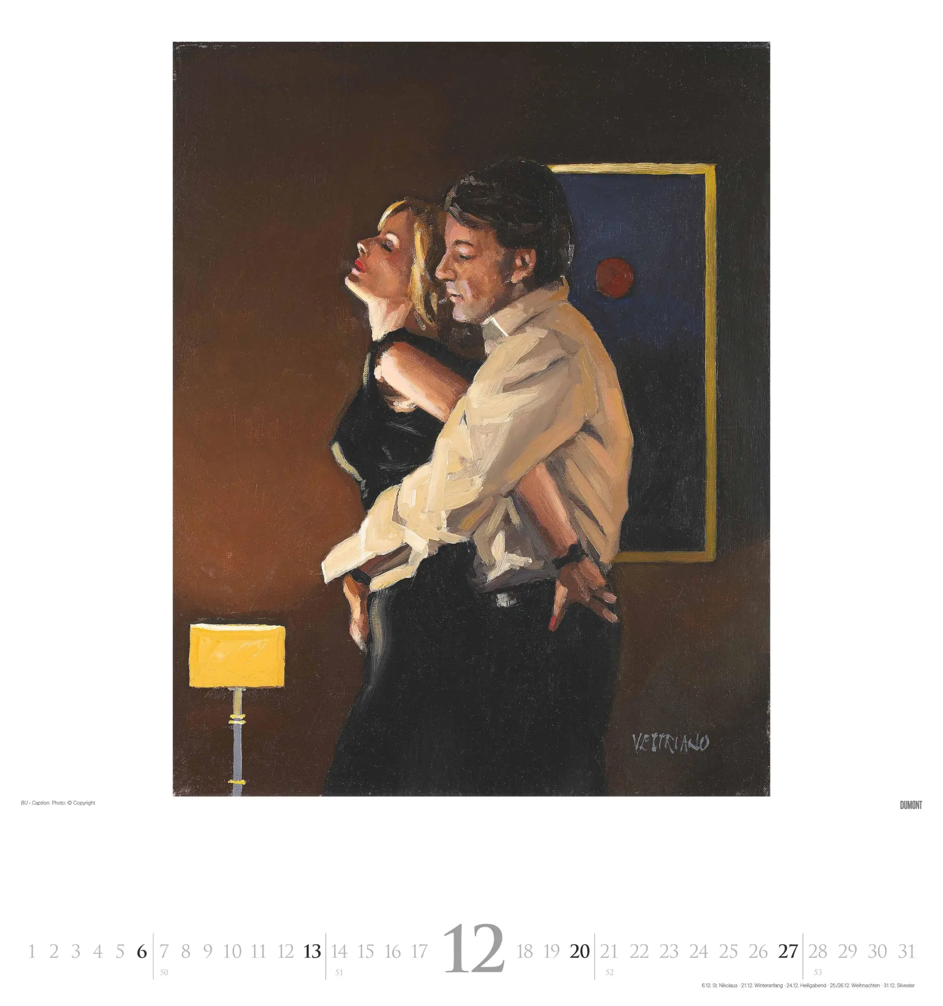Bild: 4069095006522 | Jack Vettriano 2026 - Kunst-Kalender - Wand-Kalender - 45x48 | 14 S.