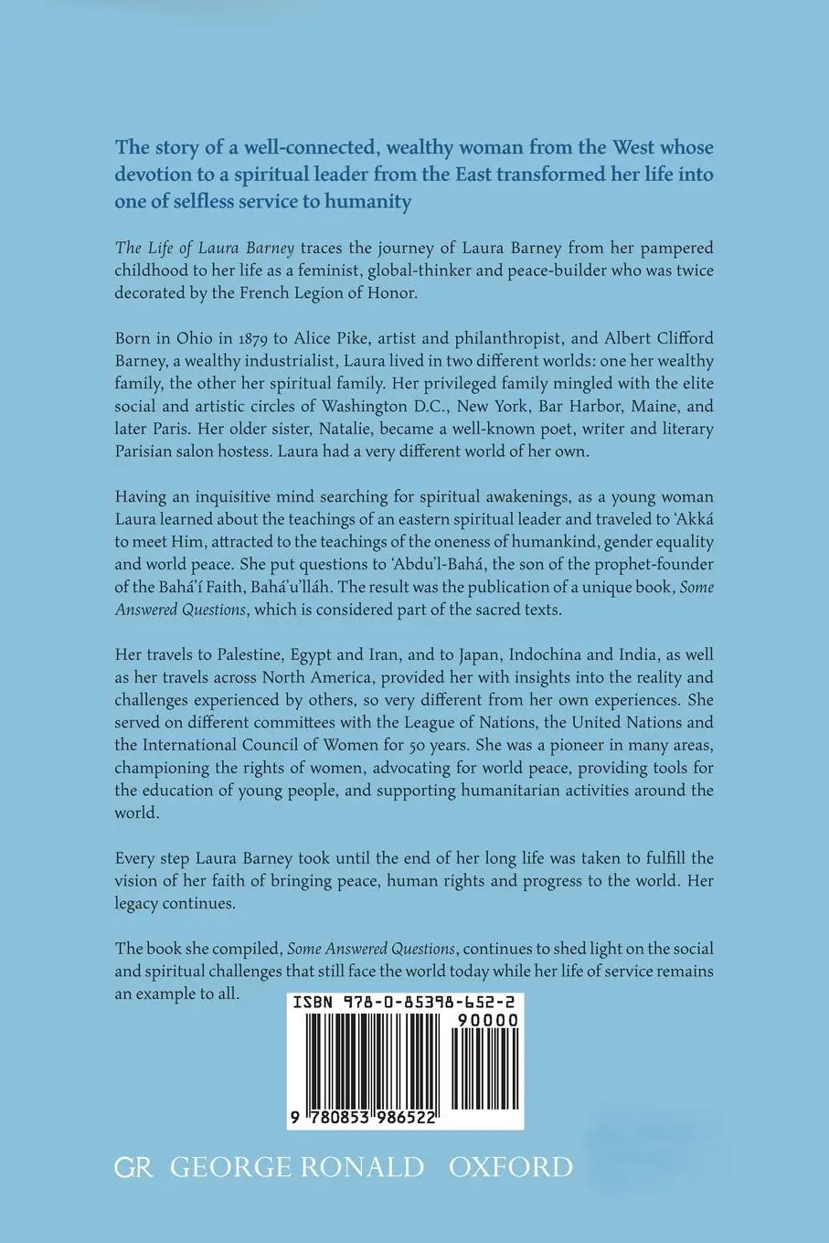 Rückseite: 9780853986522 | The Life of Laura Barney | Mona Khademi | Taschenbuch | Paperback