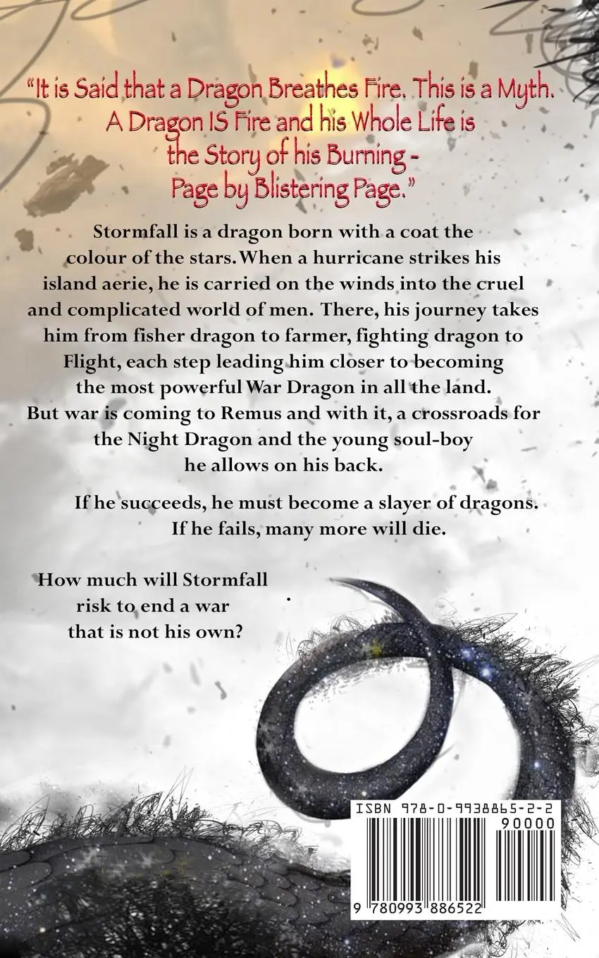 Rückseite: 9780993886522 | Dragon of Ash &amp; Stars | The Autobiography of a Night Dragon | Dickson
