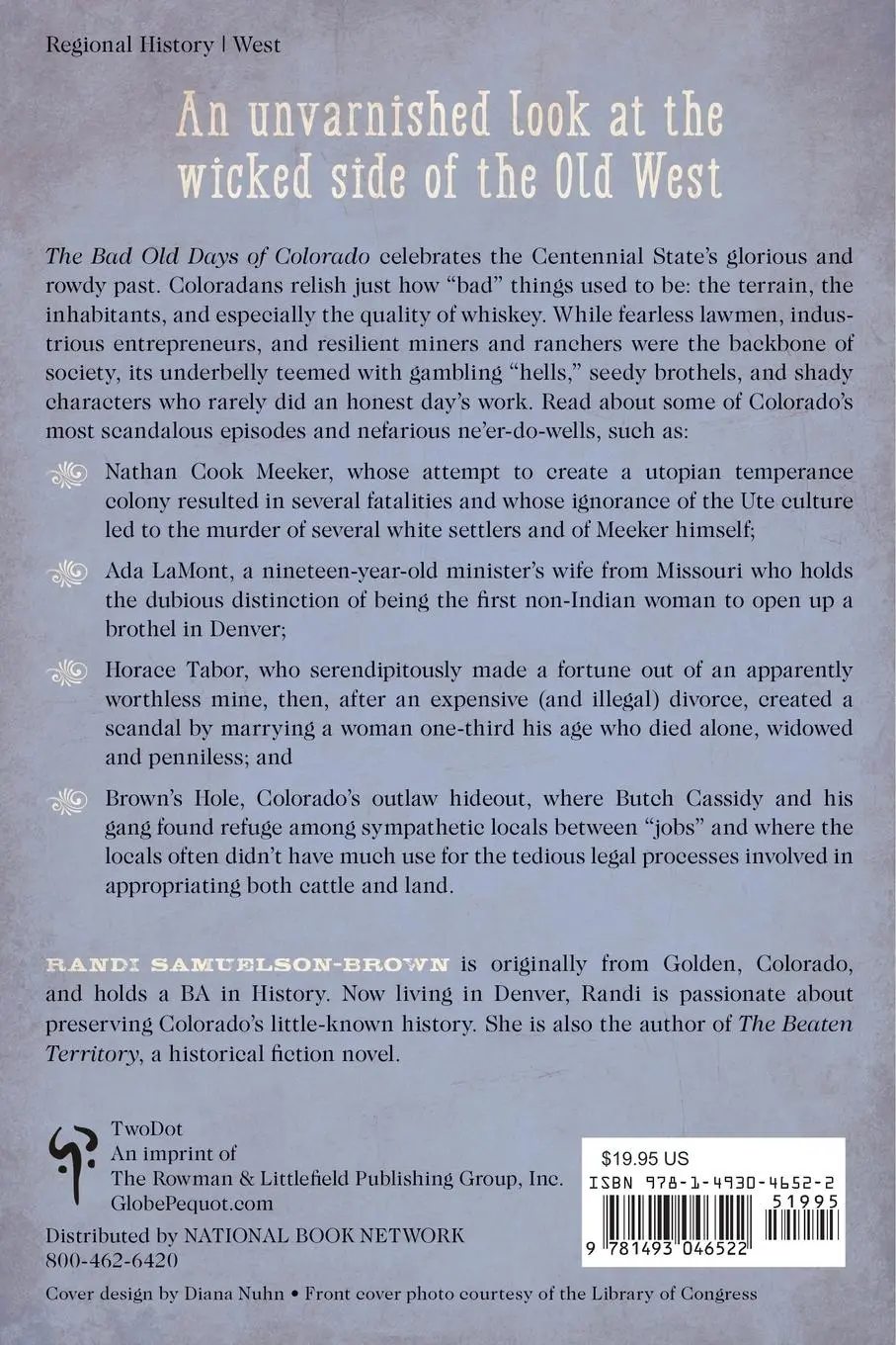 Rückseite: 9781493046522 | The Bad Old Days of Colorado | Untold Stories of the Wild West | Buch