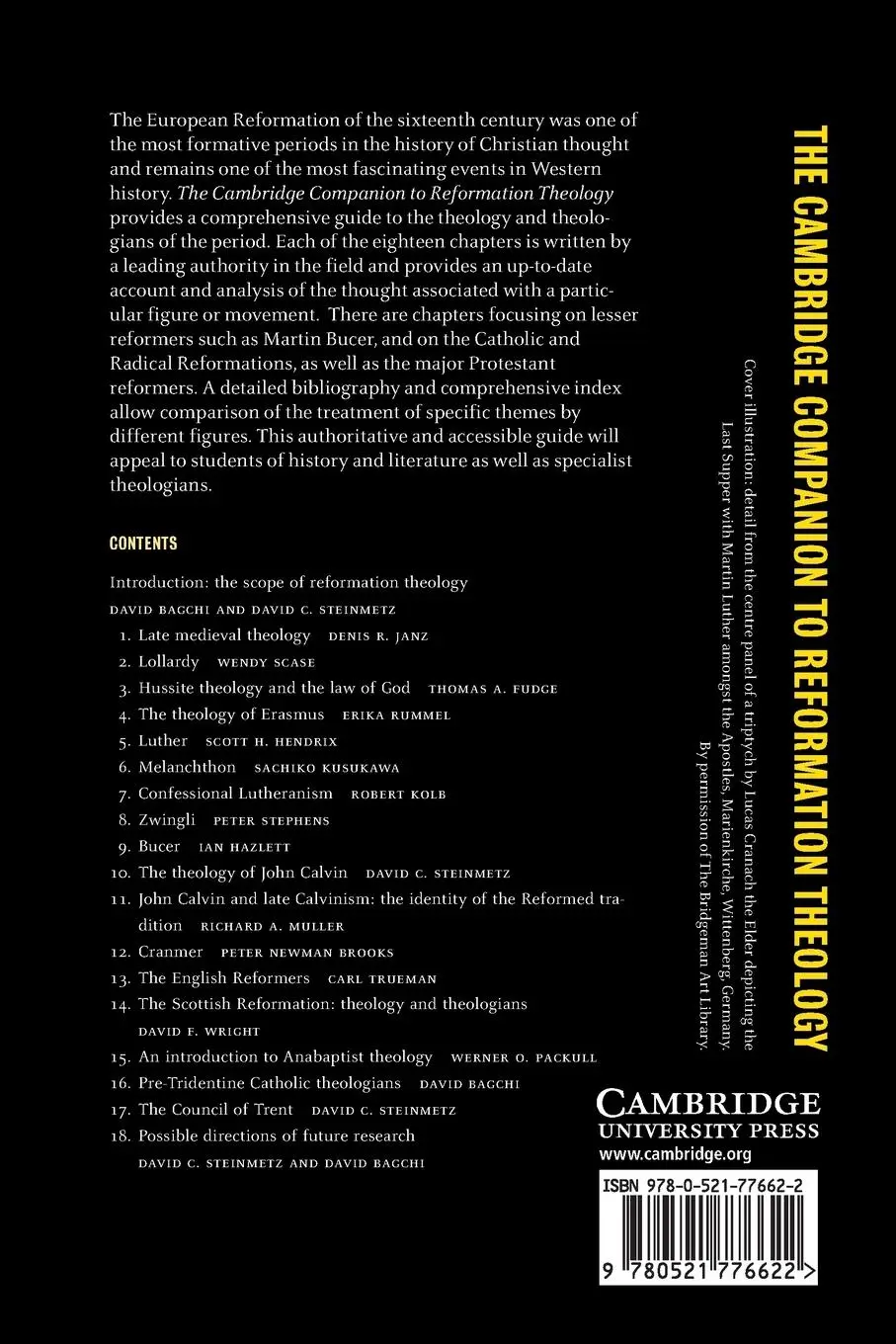 Rückseite: 9780521776622 | The Cambridge Companion to Reformation Theology | David Bagchi (u. a.)