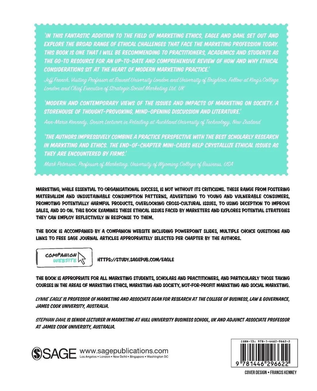 Rückseite: 9781446296622 | Marketing Ethics &amp; Society | Lynne Eagle (u. a.) | Taschenbuch | 2015