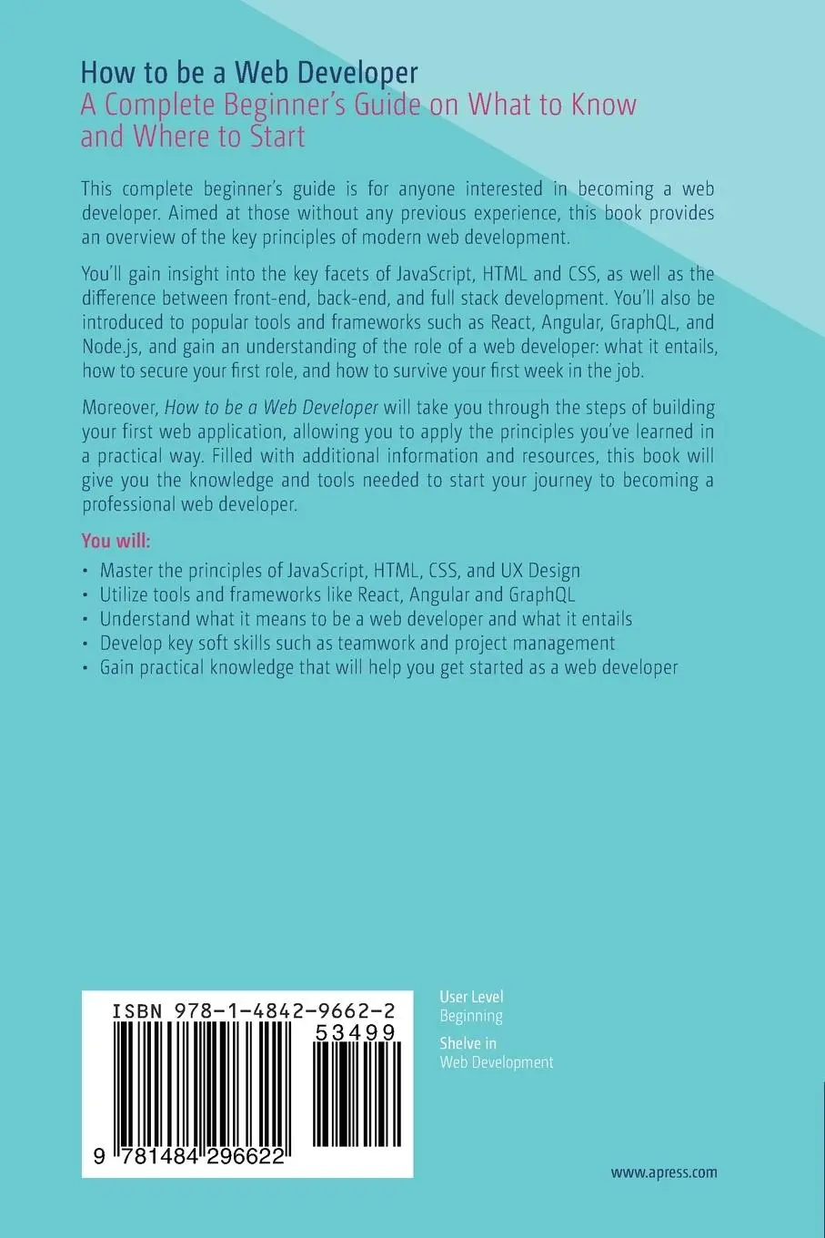 Rückseite: 9781484296622 | How to be a Web Developer | Radu Nicoara | Taschenbuch | xi | Englisch