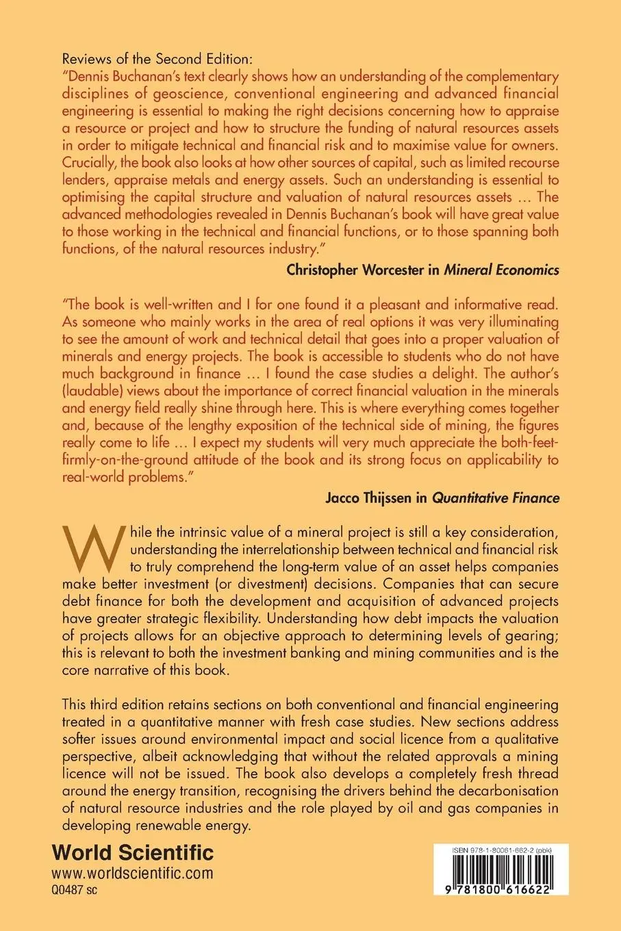 Rückseite: 9781800616622 | METALS &amp; ENERGY FINANCE (3RD ED) | Dennis L Buchanan | Taschenbuch