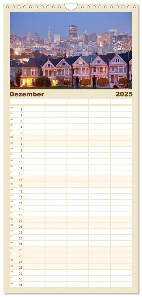 Bild: 9783457126622 | Familienplaner 2025 - Kalifornien USA mit 5 Spalten (Wandkalender,...