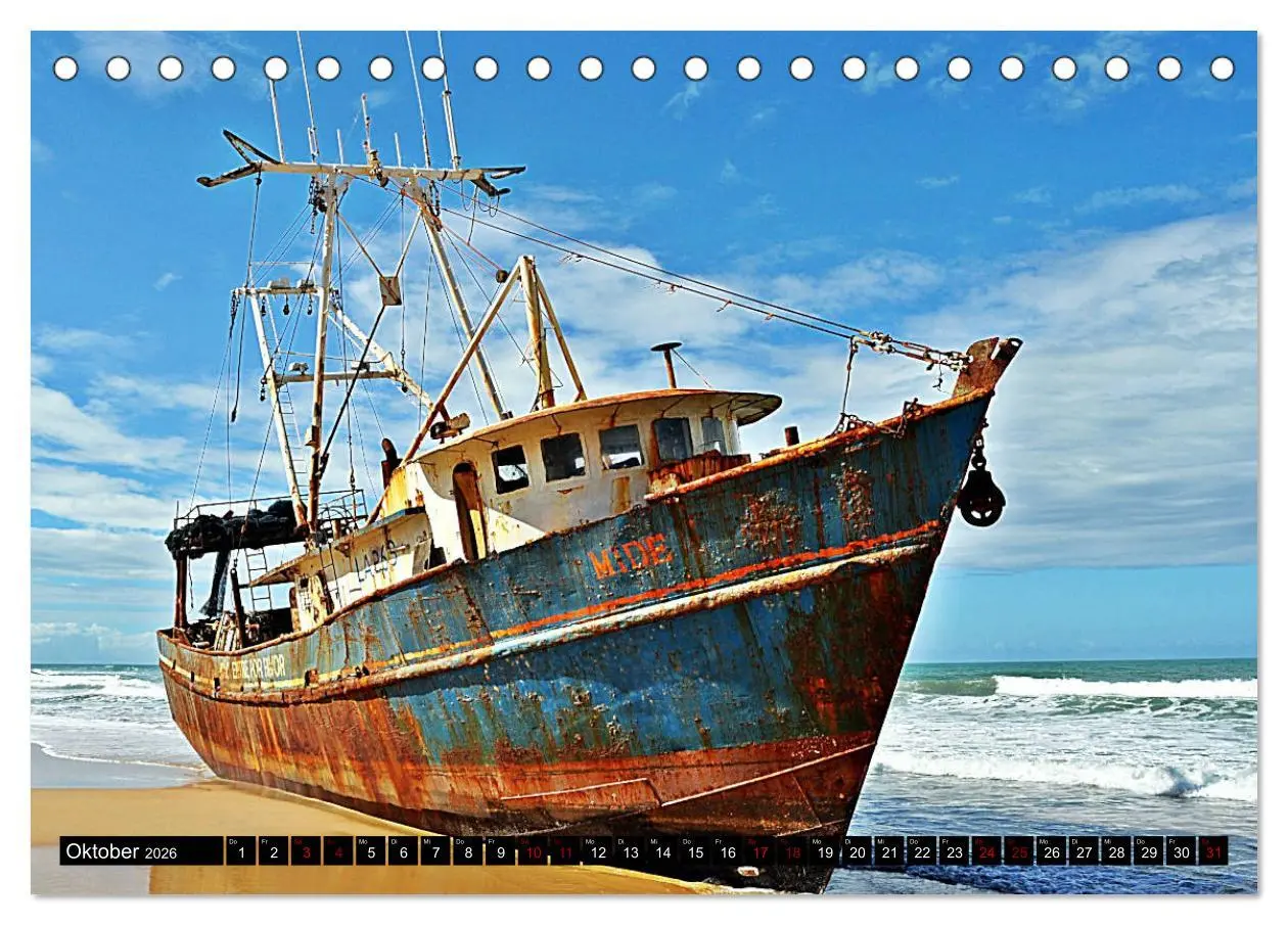 Bild: 9783457816622 | Schiffswracks - morbide Schönheiten (Tischkalender 2026 DIN A5...