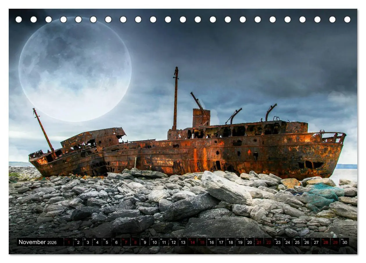 Bild: 9783457816622 | Schiffswracks - morbide Schönheiten (Tischkalender 2026 DIN A5...