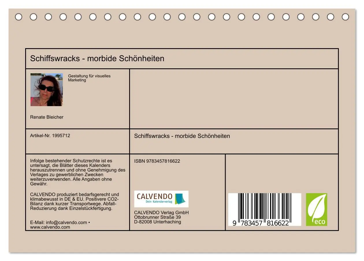Bild: 9783457816622 | Schiffswracks - morbide Schönheiten (Tischkalender 2026 DIN A5...