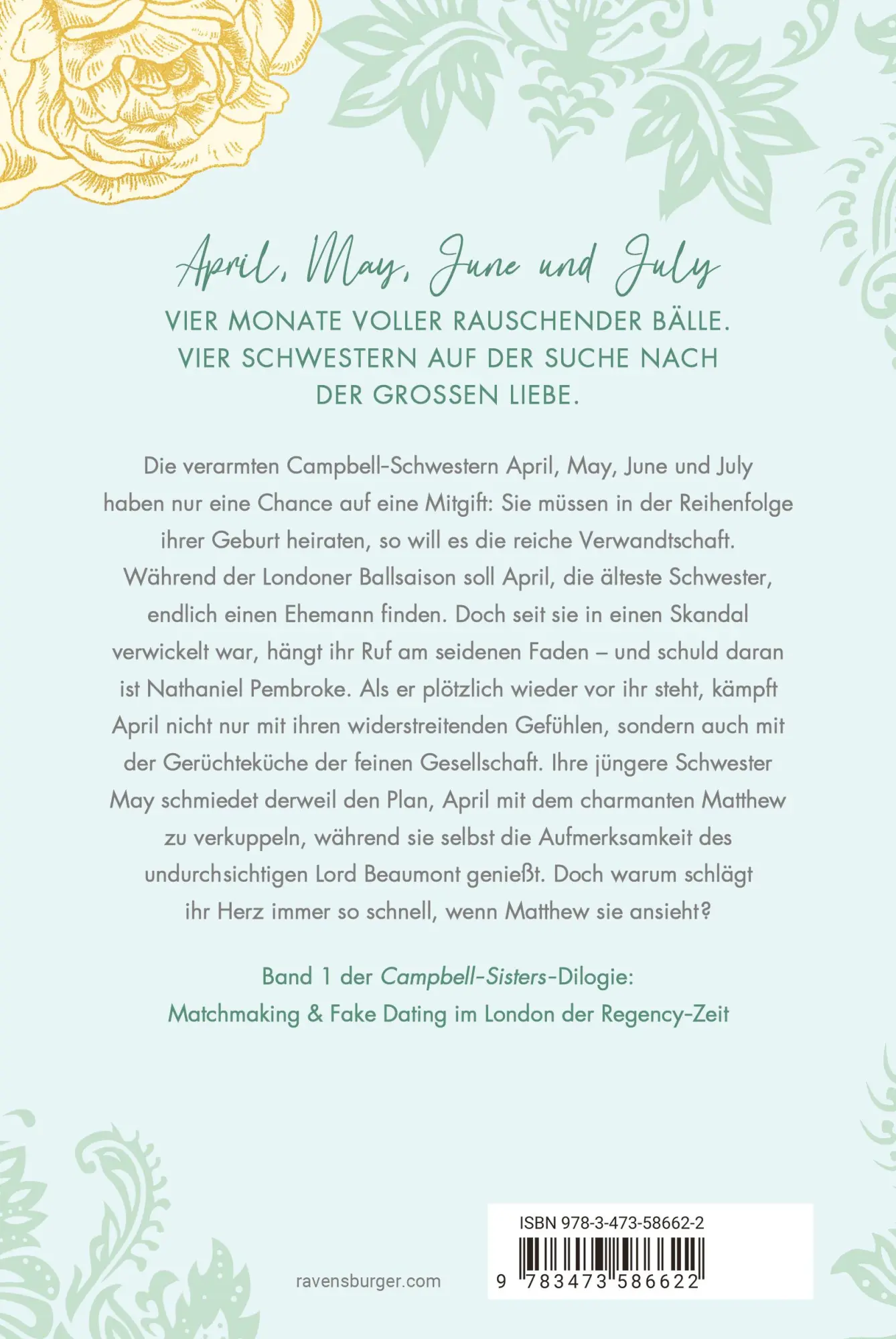 Rückseite: 9783473586622 | Secrets of the Campbell Sisters, Band 1 - April &amp; May. Der Skandal