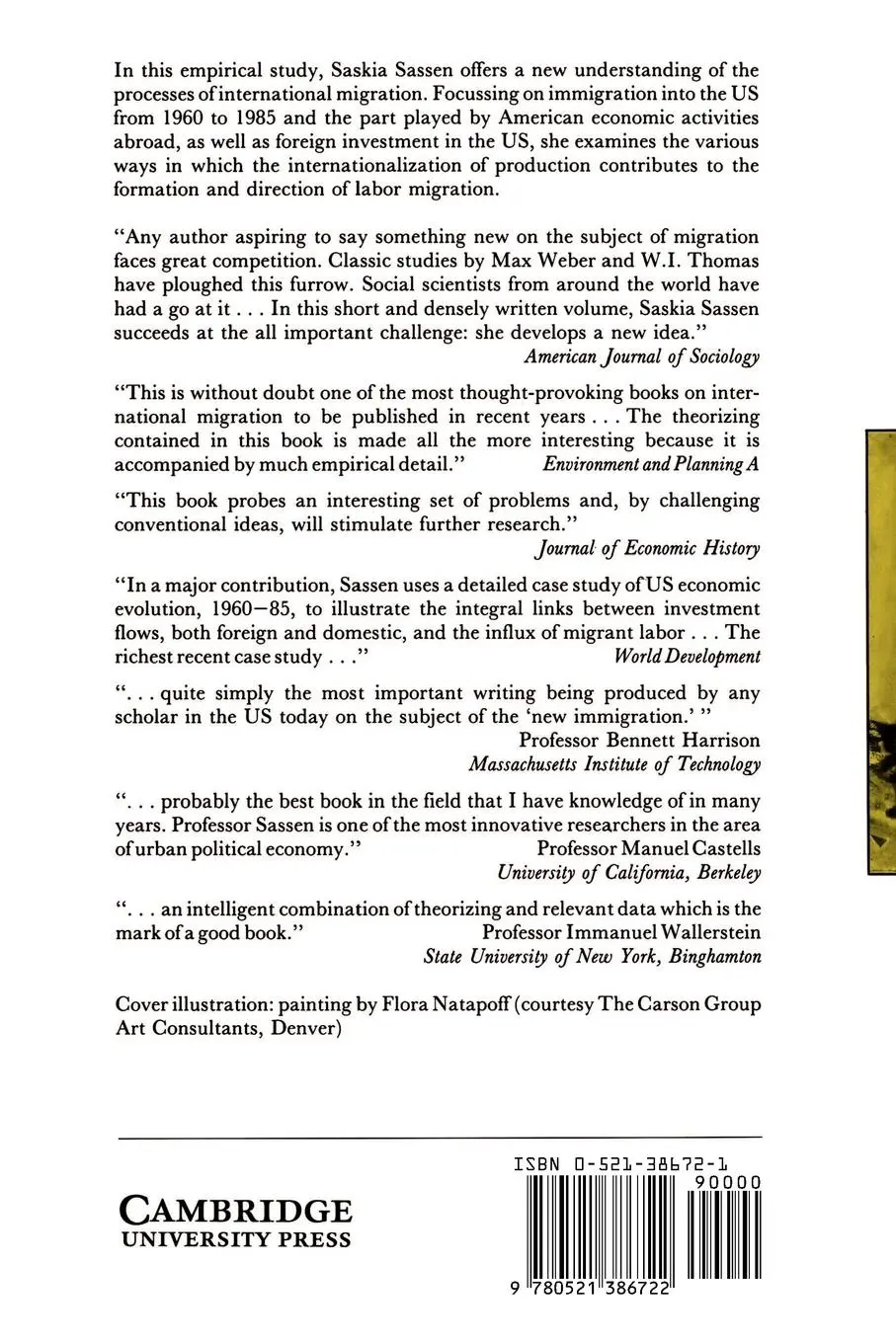 Rückseite: 9780521386722 | The Mobility of Labor and Capital | Saskia Sassen | Taschenbuch | 1990