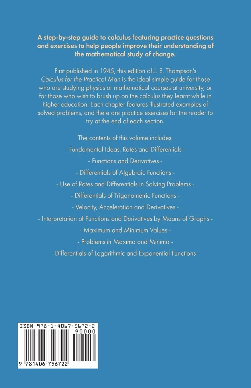 Rückseite: 9781406756722 | Calculus for the Practical Man | J. E. Thompson | Taschenbuch | 2007