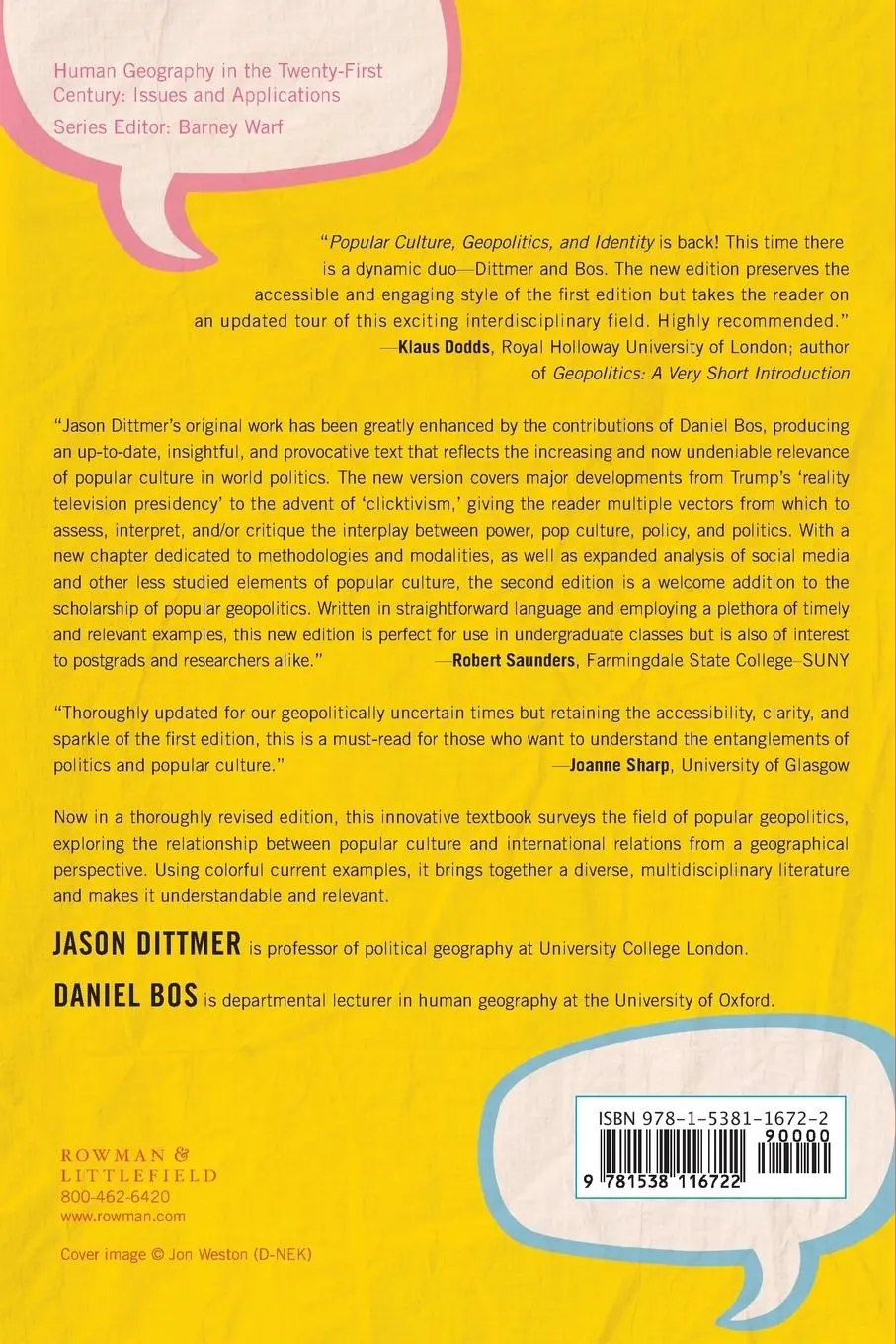 Rückseite: 9781538116722 | Popular Culture, Geopolitics, and Identity | Jason Dittmer (u. a.)