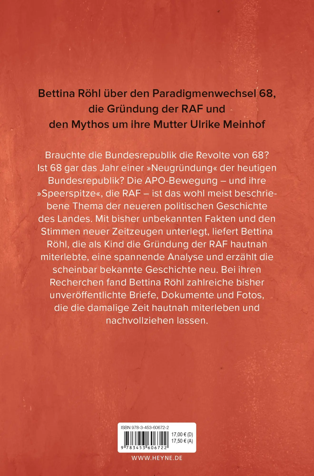 Bild: 9783453606722 | "Die RAF hat euch lieb" | Bettina Röhl | Taschenbuch | 640 S. | 2024