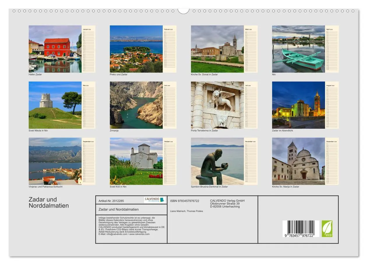 Bild: 9783457976722 | Zadar und Norddalmatien (hochwertiger Premium Wandkalender 2026 DIN...