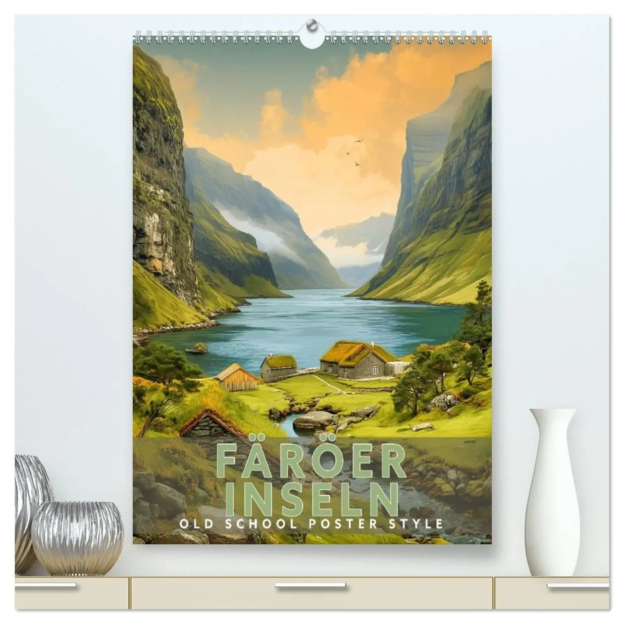 Cover: 9783516826722 | Färöer Inseln - Old School Poster Style (hochwertiger Premium...